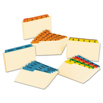 Oxford™ Manila Index Card Guides With Laminated Tabs, 1-5-cut Top Tab, A To Z, 5 X 8, Manila, 25-set freeshipping - TVN Wholesale